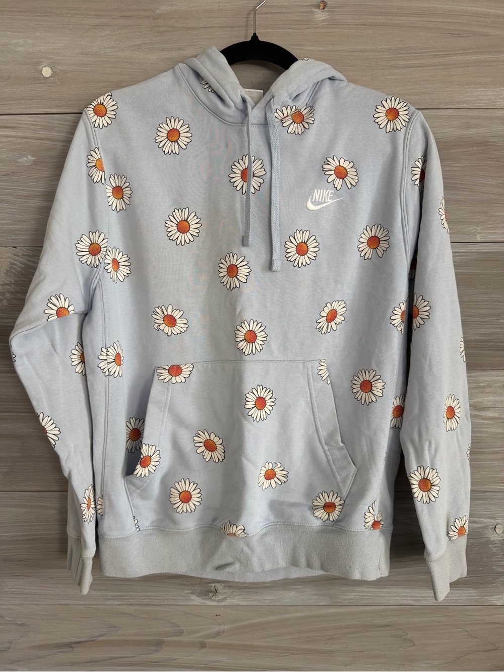 Nike women’s S Light Blue Daisy Print Hoodie